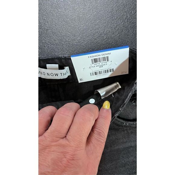 AND NOW THIS BLACK DISTRESSED JEAN SHORTS WOMENS SZ 25 NEW P1-48 - Picture 11 of 12